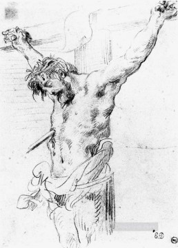  BOSQUE Arte - Cristo en la Cruz boceto 2 Romántico Eugene Delacroix